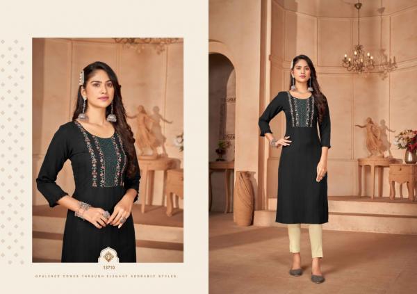 Kalaroop Lily Vol 23 Rayon Fancy Embroidery Kurti Collection